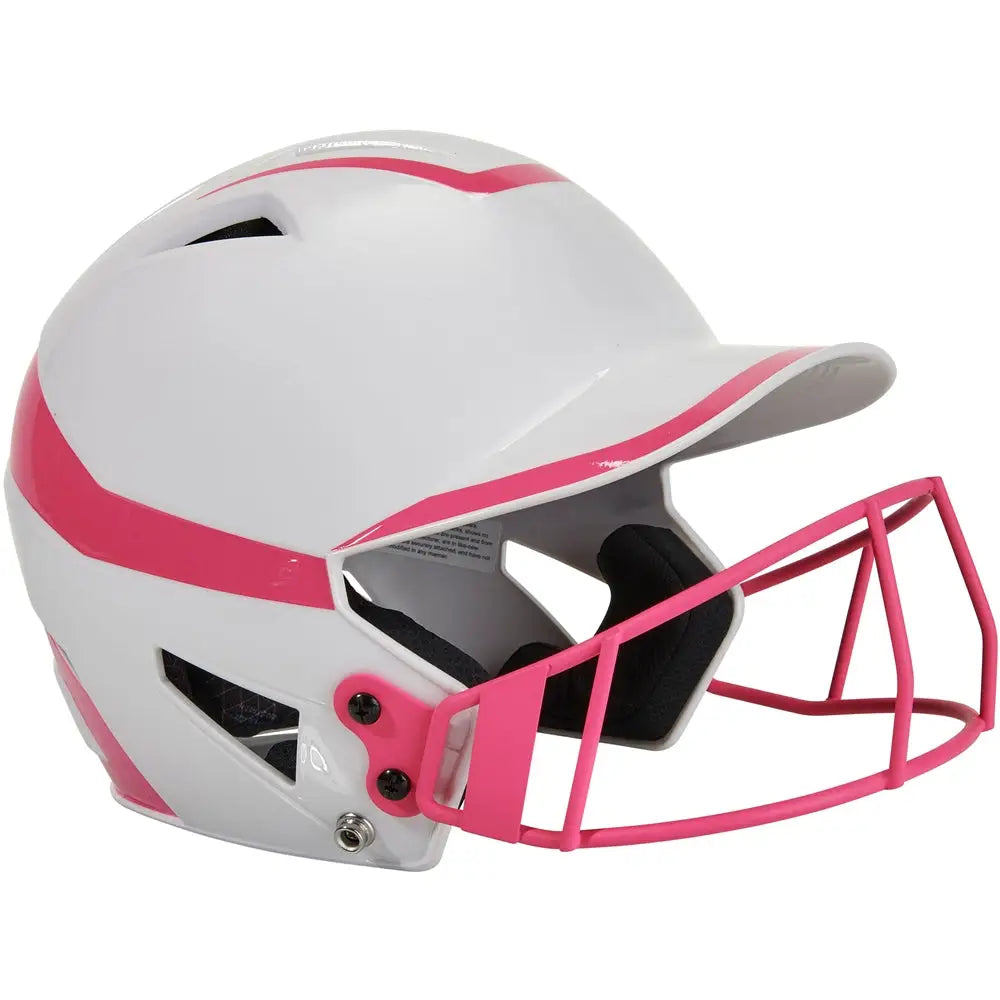 Champro Hxfpg2 Hx Rise Pro Batting Helmet W/facemask - White Optic Pink