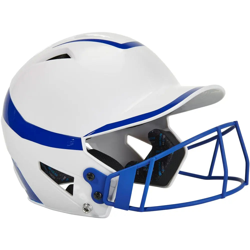 Champro Hxfpg2 Hx Rise Pro Batting Helmet W/facemask - White Royal