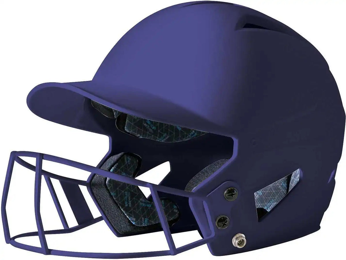 Champro Hxfpm Hx Rise Matte Softball Helmet with Facemask - Navy