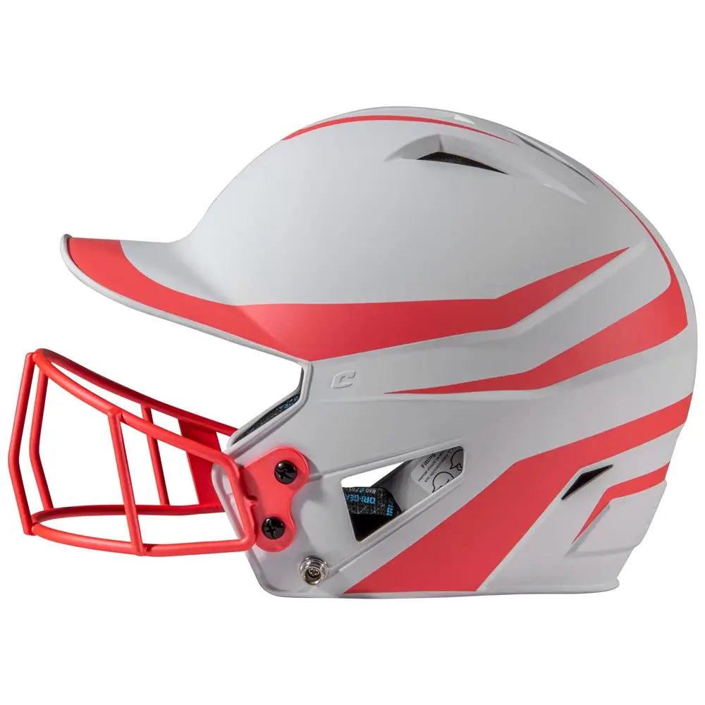 Champro Hxfpm2 Hx Rise Legend Batting Helmet W/facemask - Coral Orange