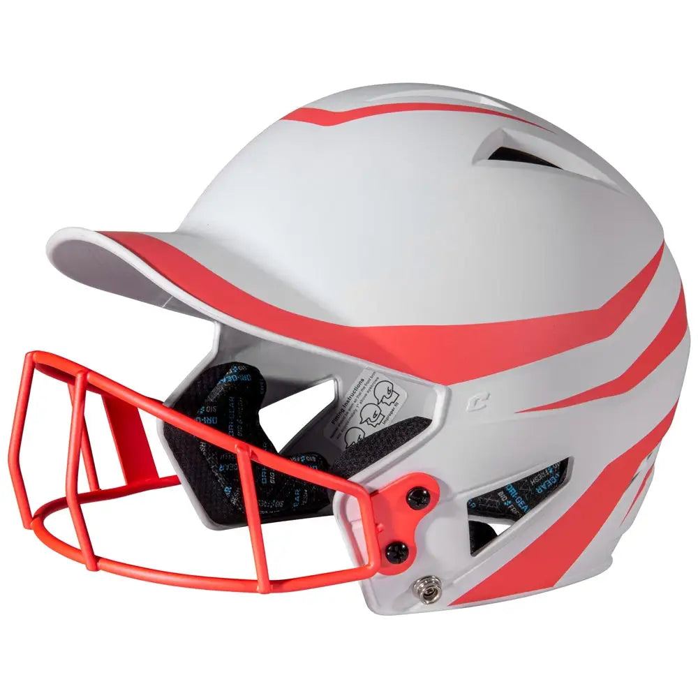 Champro Hxfpm2 Hx Rise Legend Batting Helmet W/facemask - Coral Orange