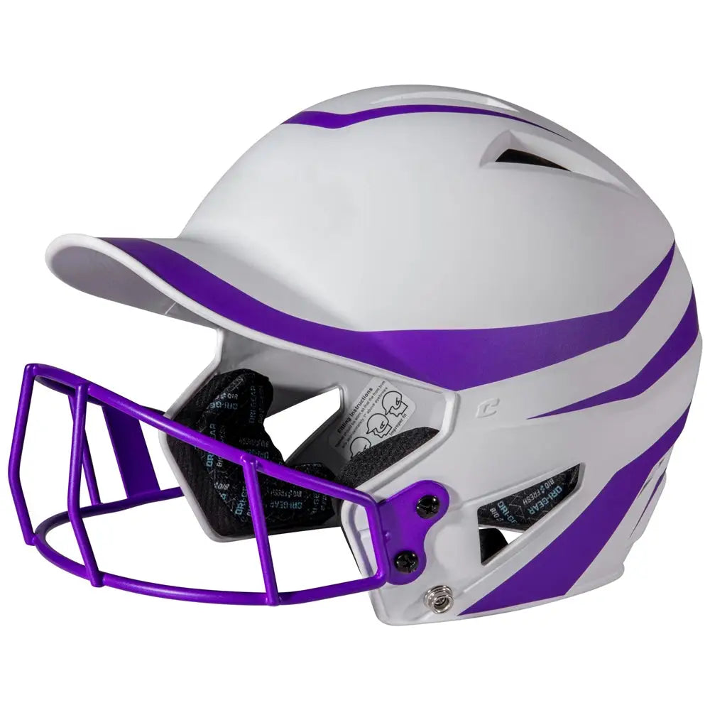 Champro Hxfpm2 Hx Rise Legend Batting Helmet W/facemask - Purple