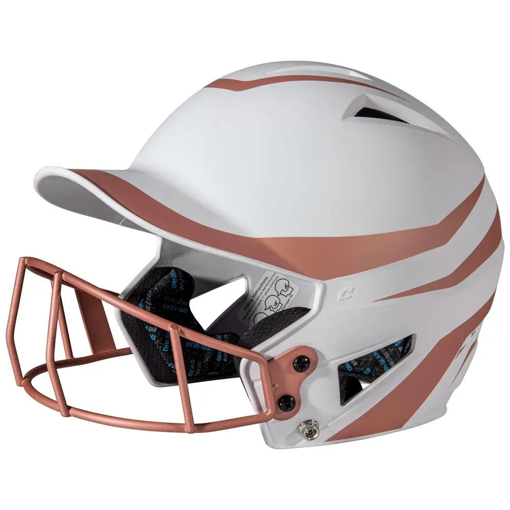Champro Hxfpm2 Hx Rise Legend Batting Helmet W/facemask - Rose Gold - Junior