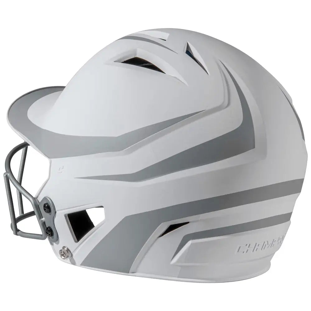 Champro Hxfpm2 Hx Rise Legend Batting Helmet W/facemask - Silver
