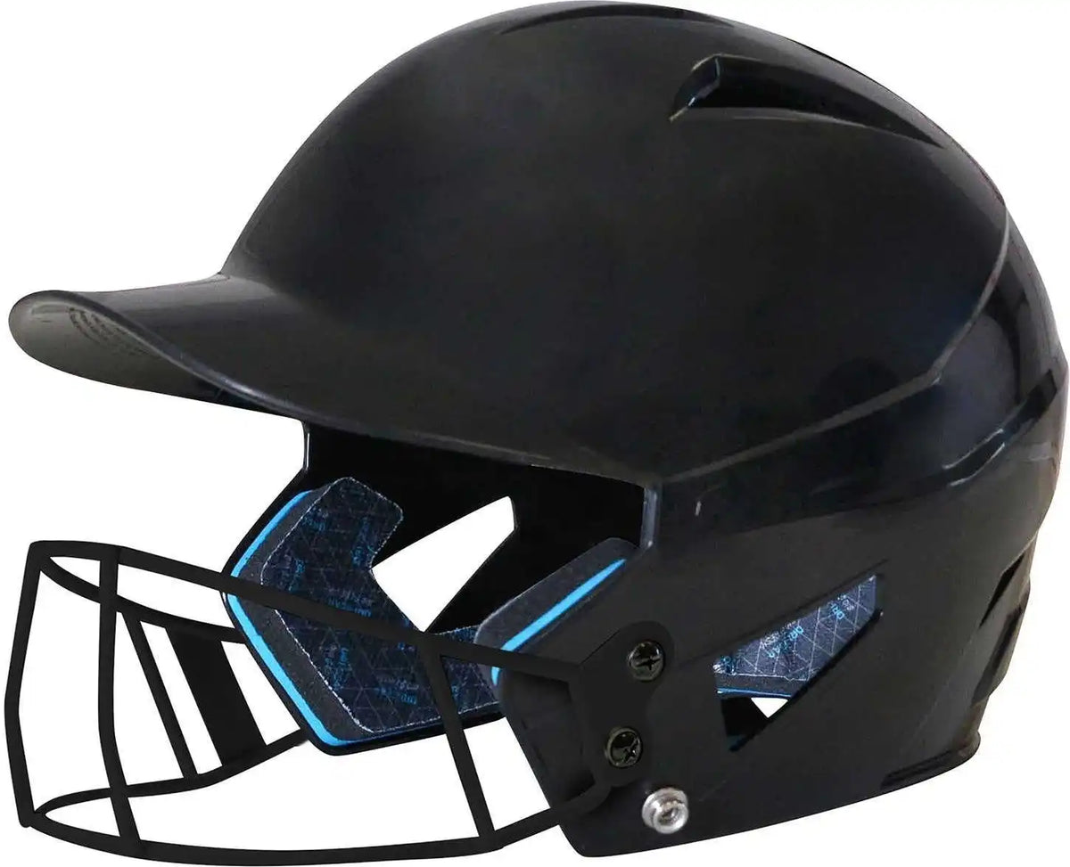 Champro Hxfpu Hx Rookie Uncoated Softbll Helmet with Facemask - Black
