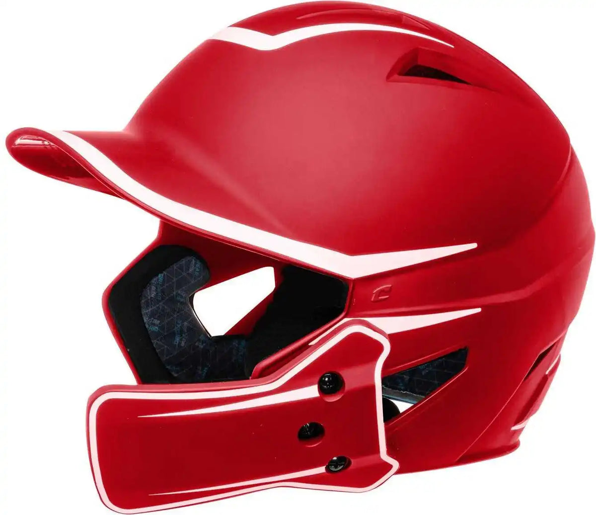Champro Hxm2jg Hx Legend Plus 2-tone Baseball Helmet with Flap - Scarlet White
