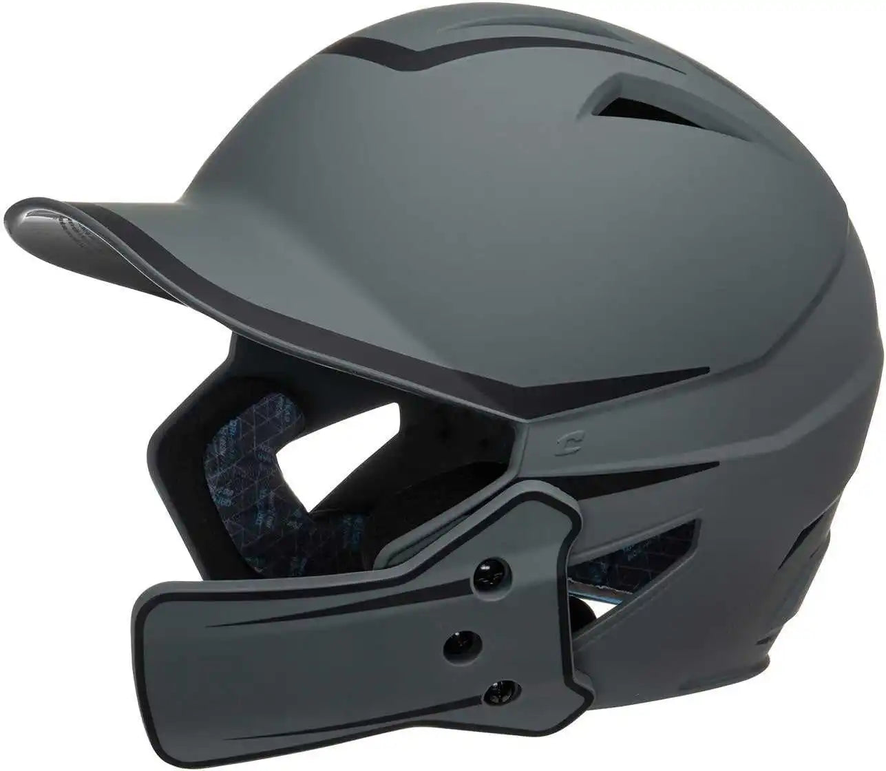 Champro Hxm2jg Hx Legend Plus 2-tone Baseball Helmet with Flap - Graphite Black