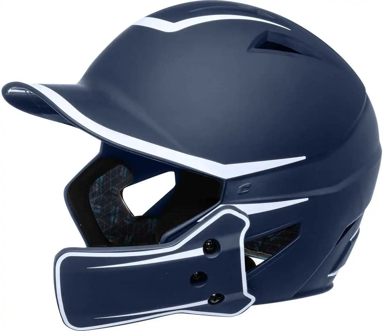 Champro Hxm2jg Hx Legend Plus 2-tone Baseball Helmet with Flap - Navy White