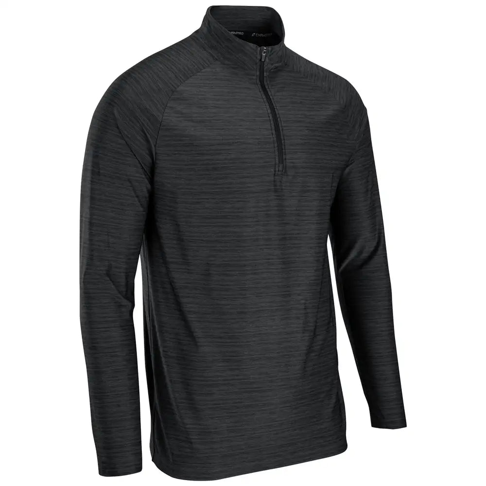 Champro Q01 Striker Quarter-zip Pullover - Heather Black - Adult s