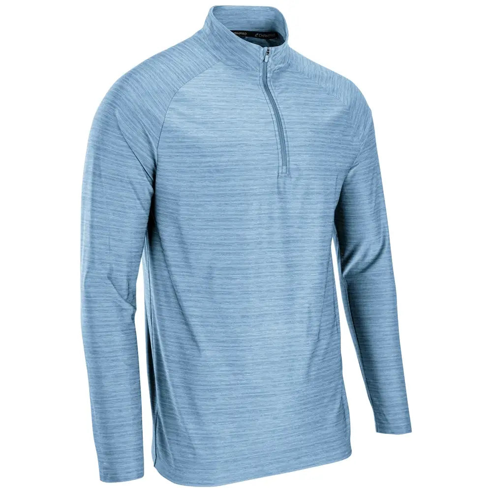 Champro Q01 Striker Quarter-zip Pullover - Heather Light Blue - Adult s