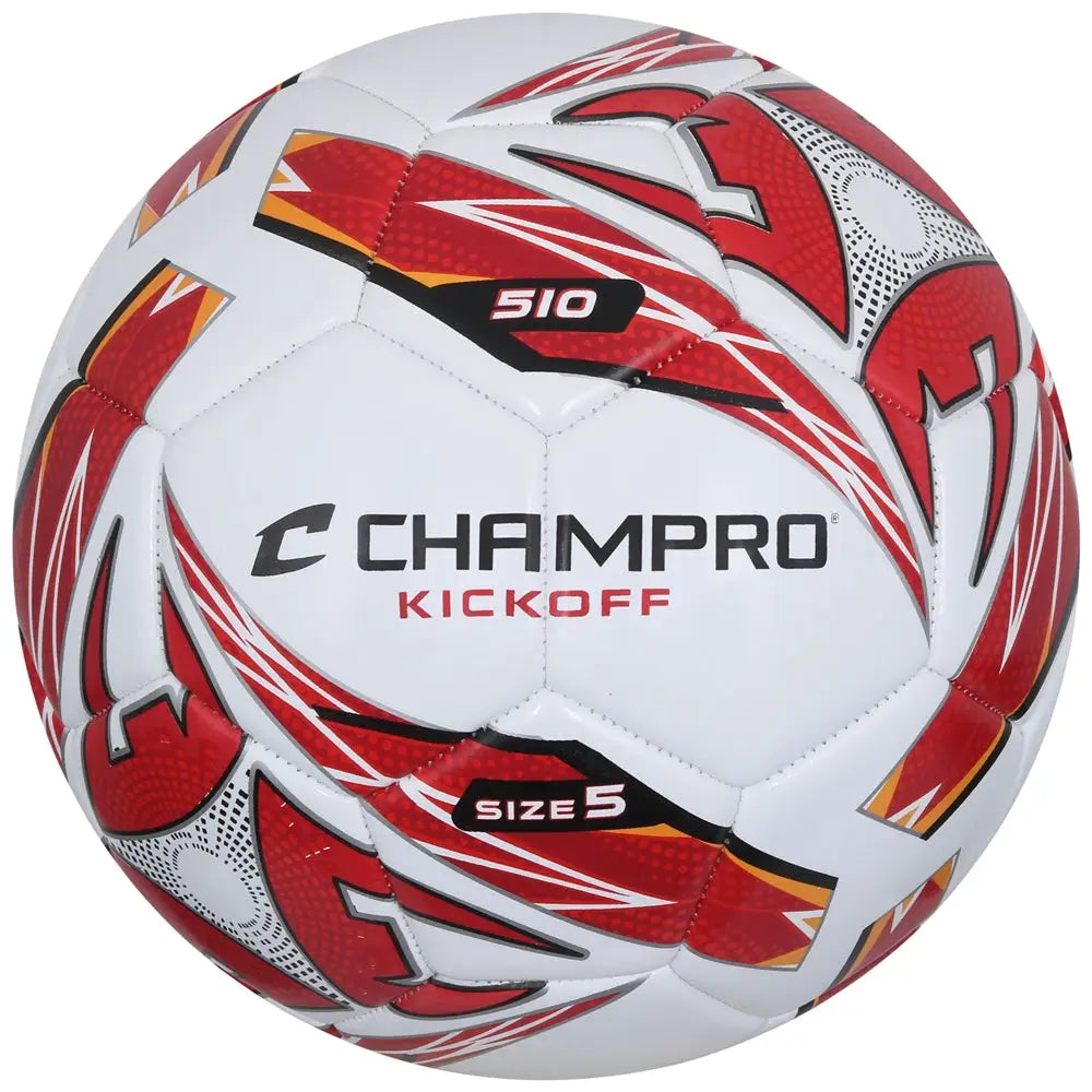 Champro Sb510 Kickoff Soccer Ball - White Scarlet
