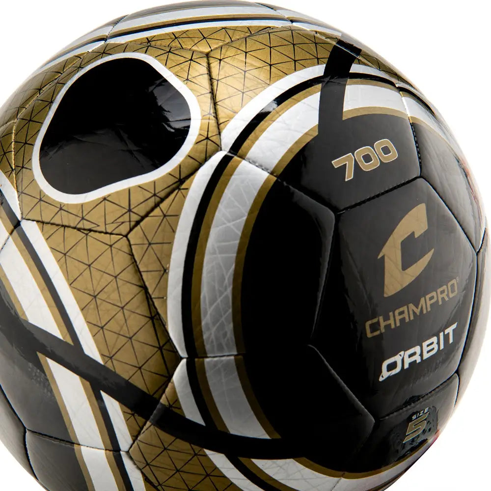 Champro Sb700 Orbit Soccer Ball - Black Vegas Gold