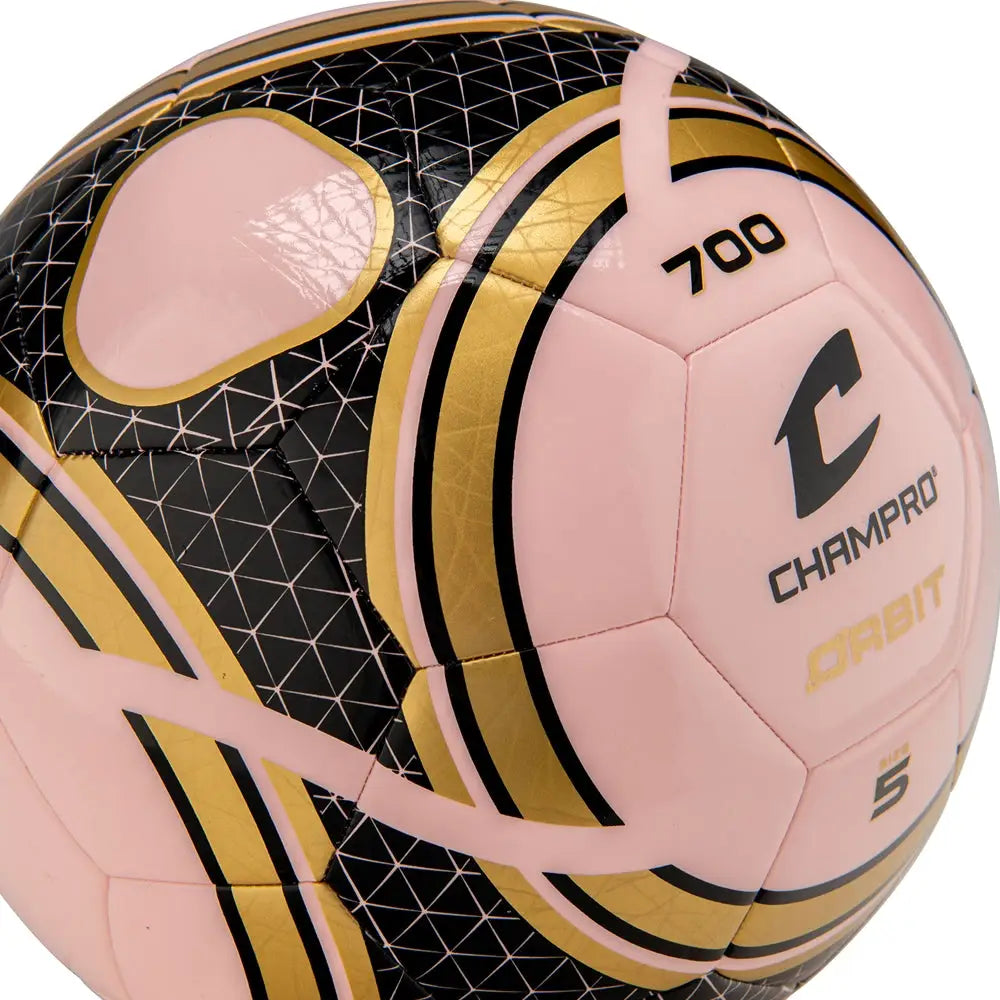 Champro Sb700 Orbit Soccer Ball - Light Pink Vegas Gold Black