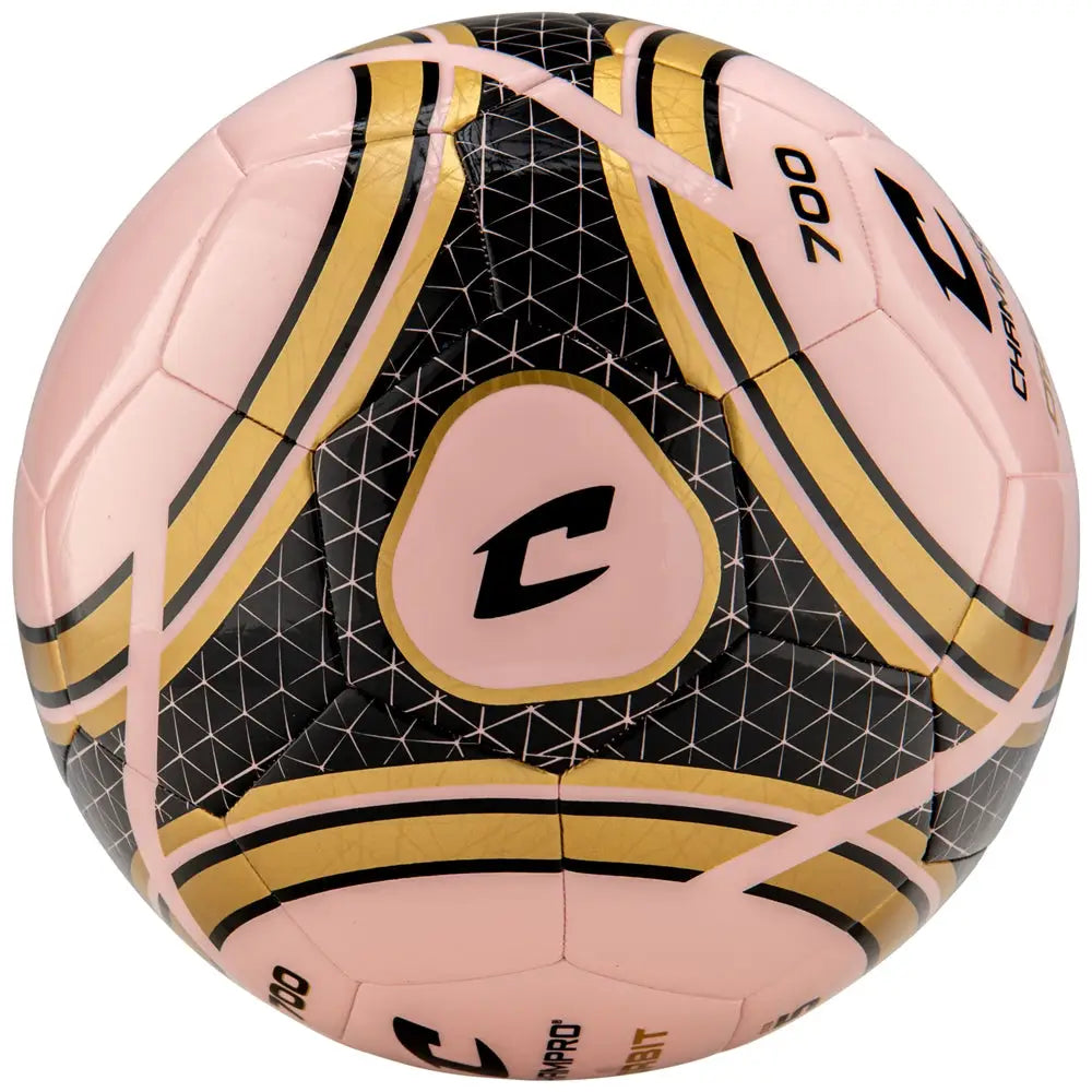 Champro Sb700 Orbit Soccer Ball - Light Pink Vegas Gold Black