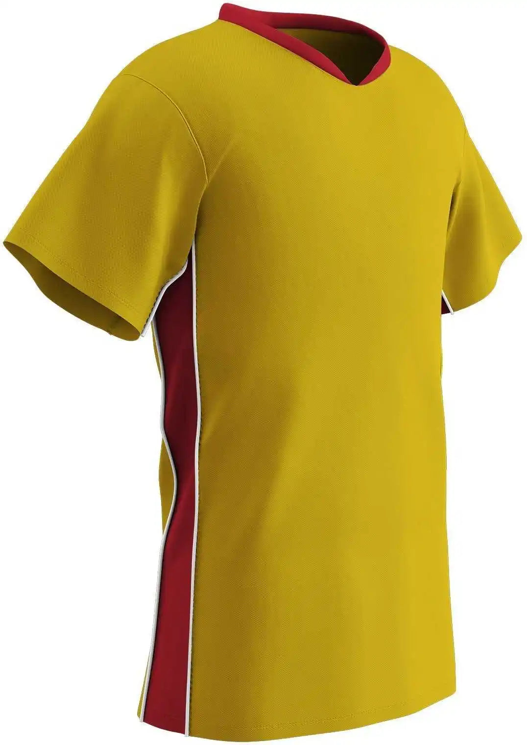 Champro Sj10 Header Soccer Jersey - Gold Scarlet White