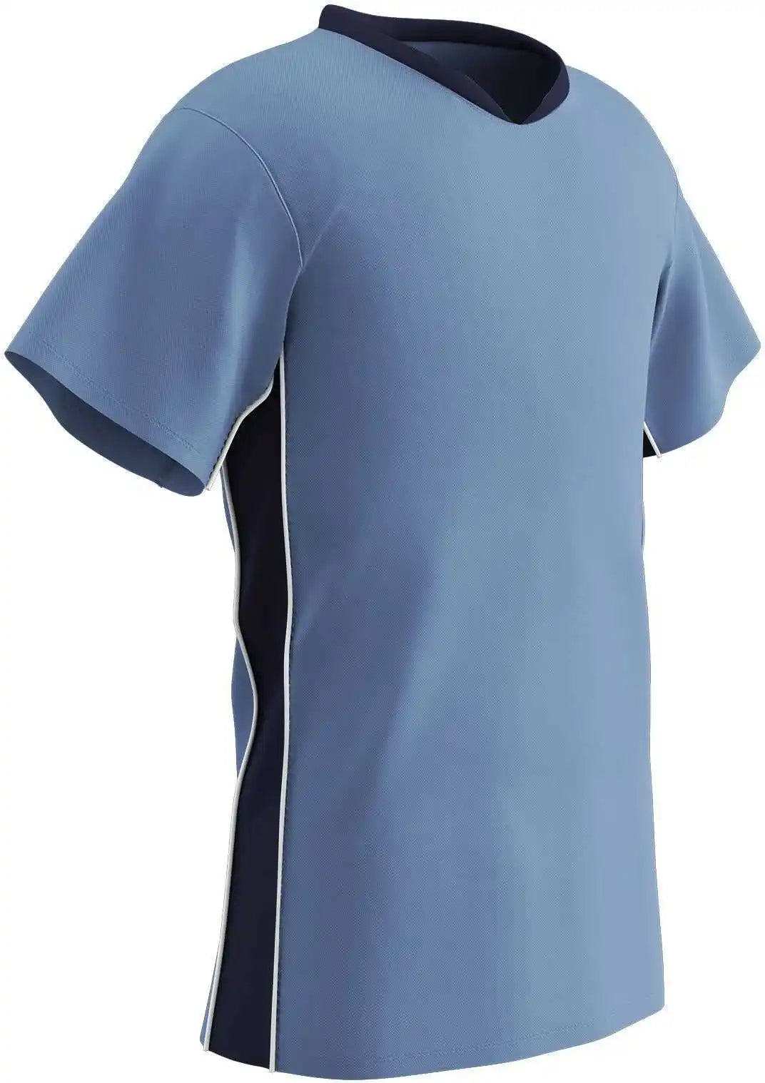 Champro Sj10 Header Soccer Jersey Light Blue Navy White