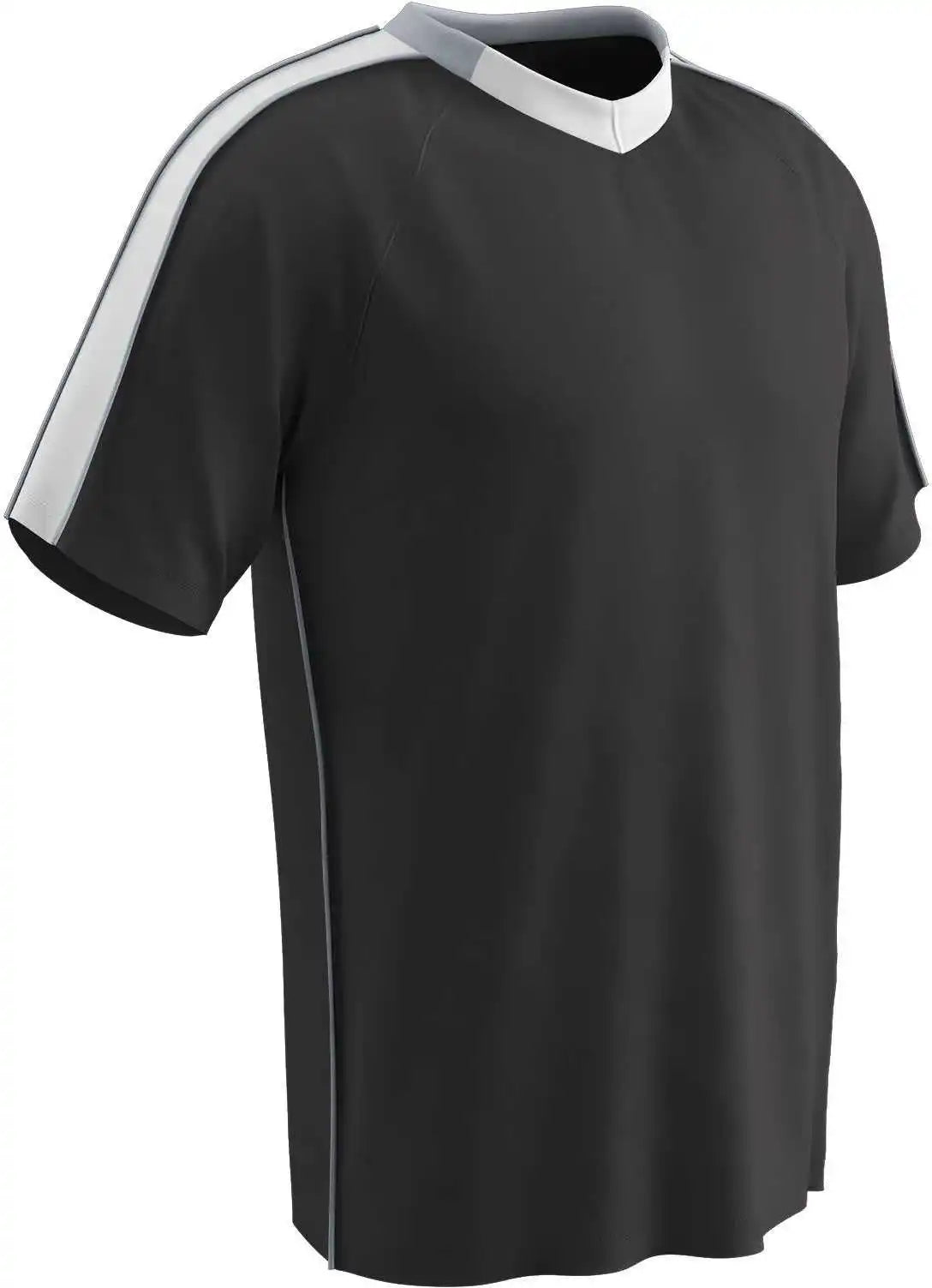 Champro Sj20 Mark Soccer Jersey Black White Silver