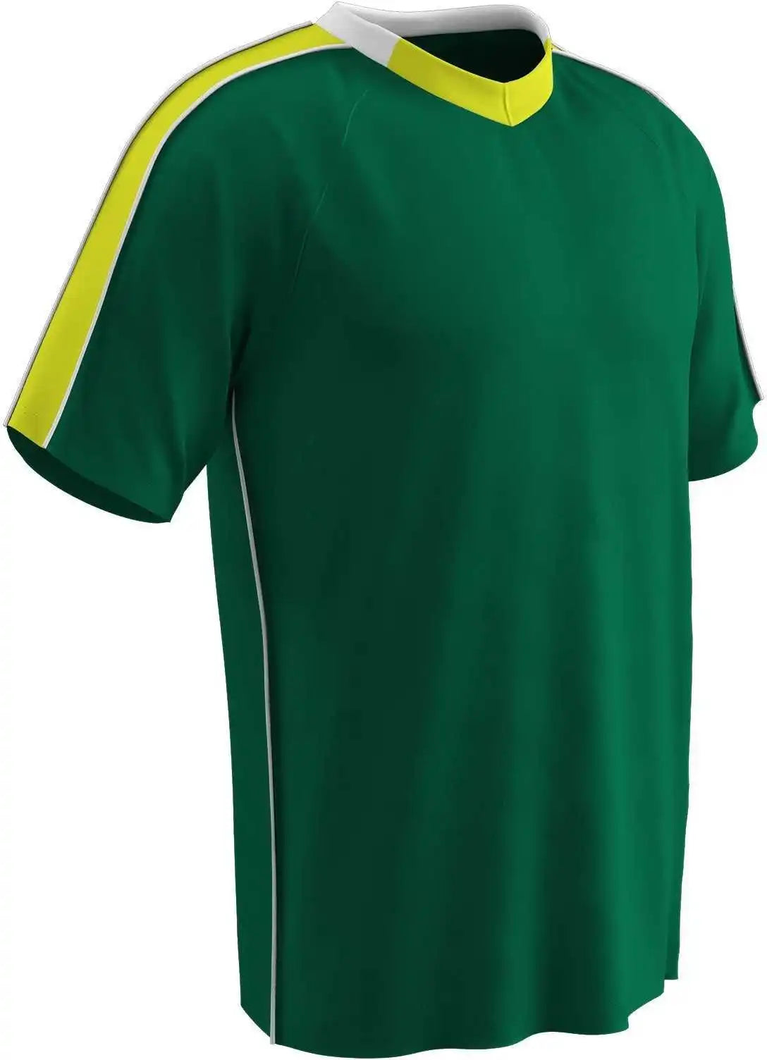 Champro Sj20 Mark Soccer Jersey - Forest Optic Yellow White