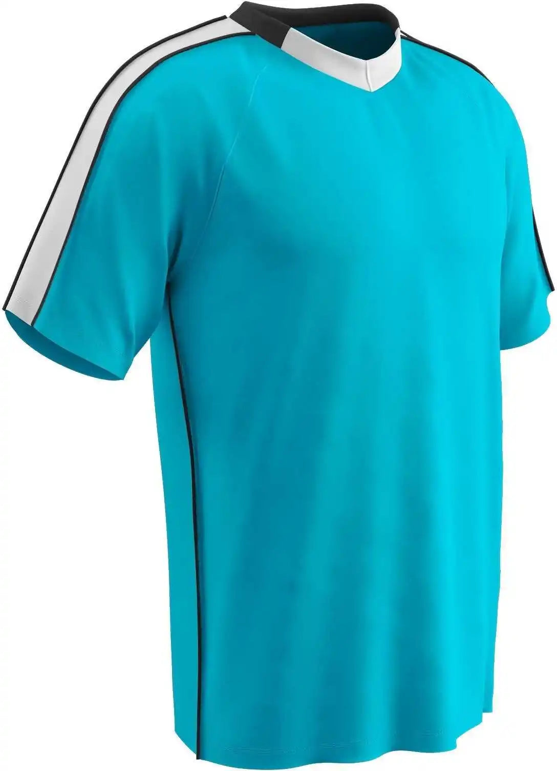 Champro Sj20 Mark Soccer Jersey - Neon Blue White Black