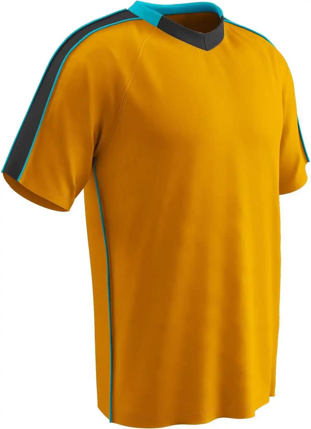 Champro Sj20 Mark Soccer Jersey - Neon Orange Black Blue
