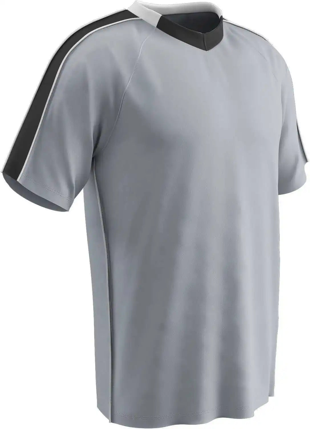 Champro Sj20 Mark Soccer Jersey Silver Black White