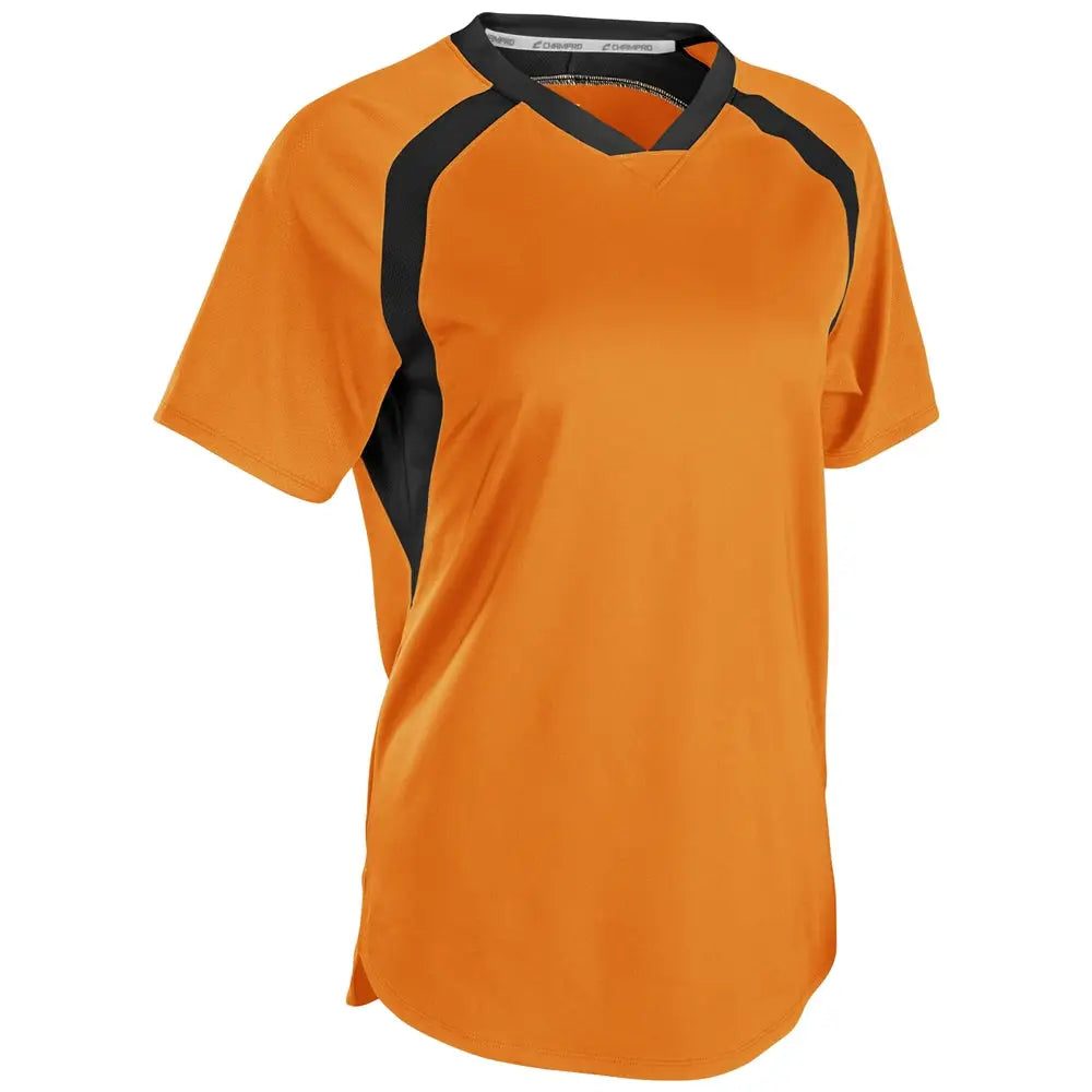 Champro Sj50 Hat Trick Jersey - Neon Orange Black - Ladies Xs