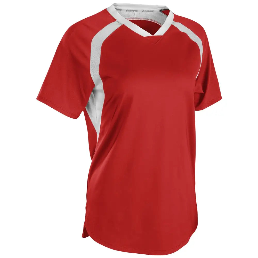Champro Sj50 Hat Trick Jersey - Scarlet White - Ladies Xs