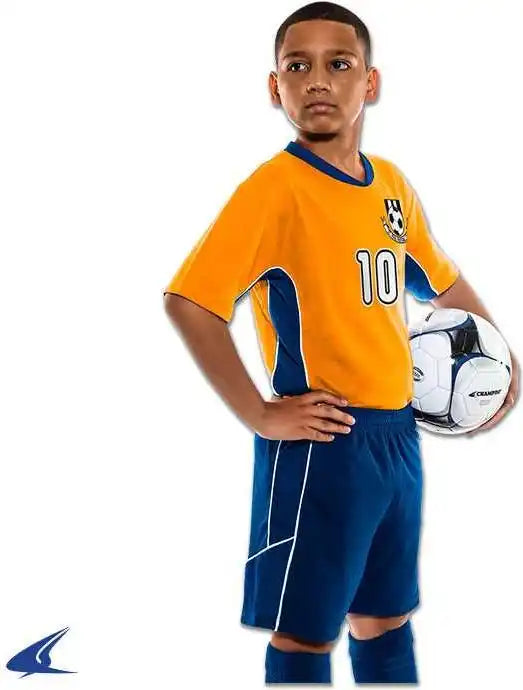 Champro Ss10 Header Soccer Short - Navy White