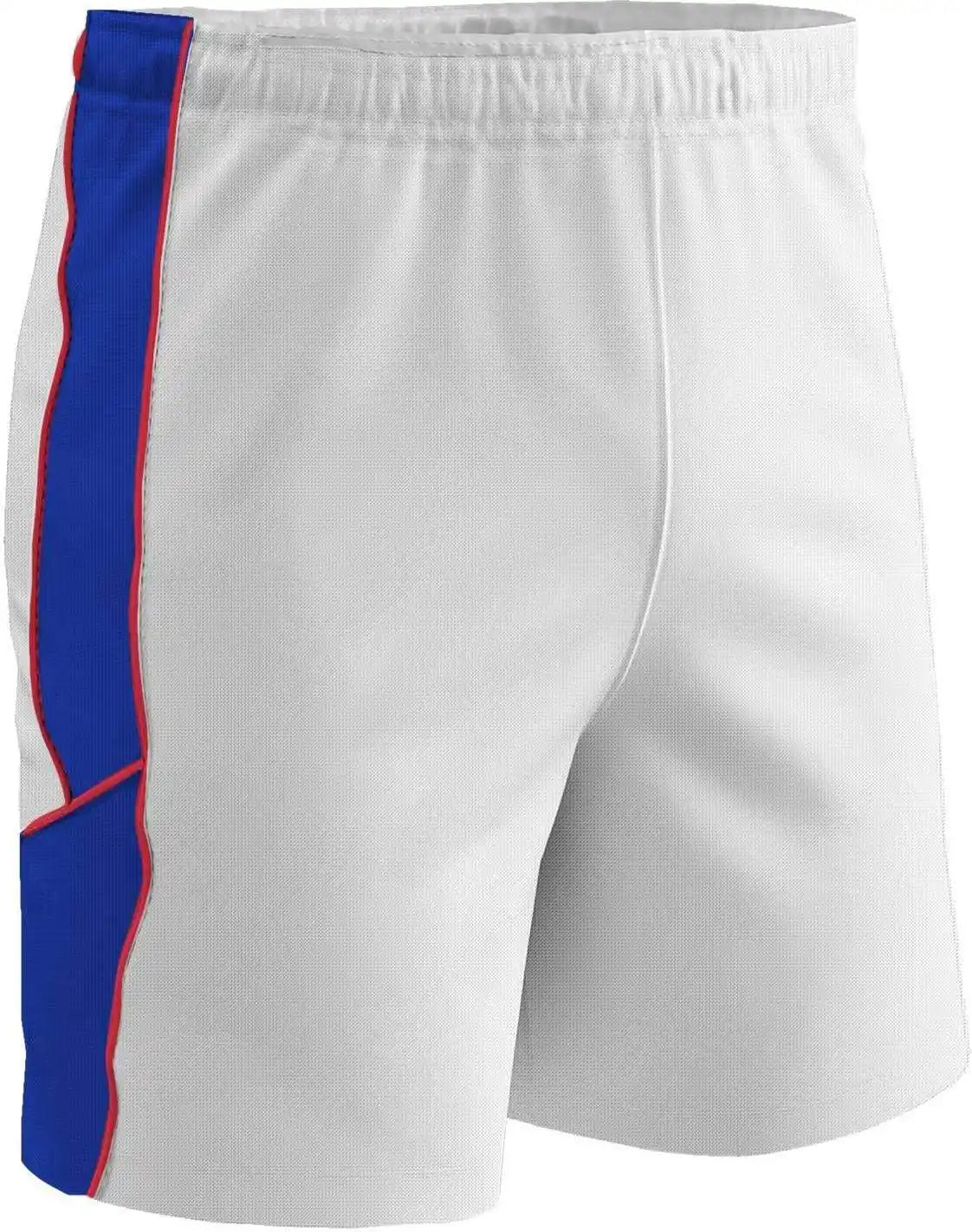 Champro Ss10 Header Soccer Short - White Royal Scarlet