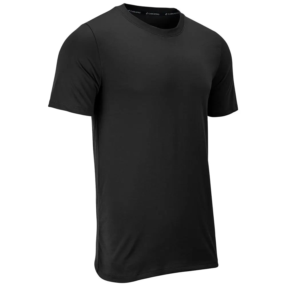 Champro T201 Tackle Crew Neck Tee - Black - Youth Xs