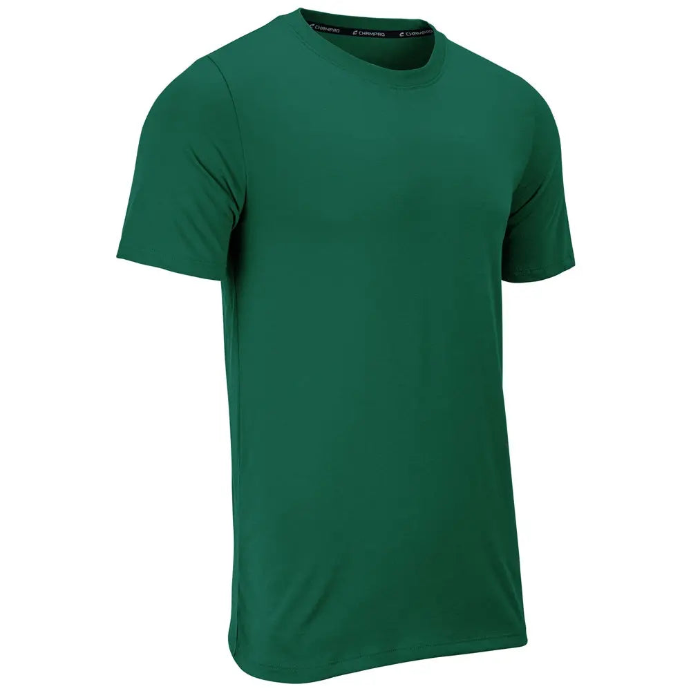 Champro T201 Tackle Crew Neck Tee - Forest Green - Youth Xs