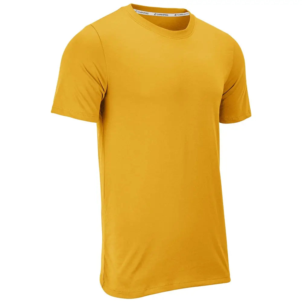 Champro T201 Tackle Crew Neck Tee - Gold - Youth Xs