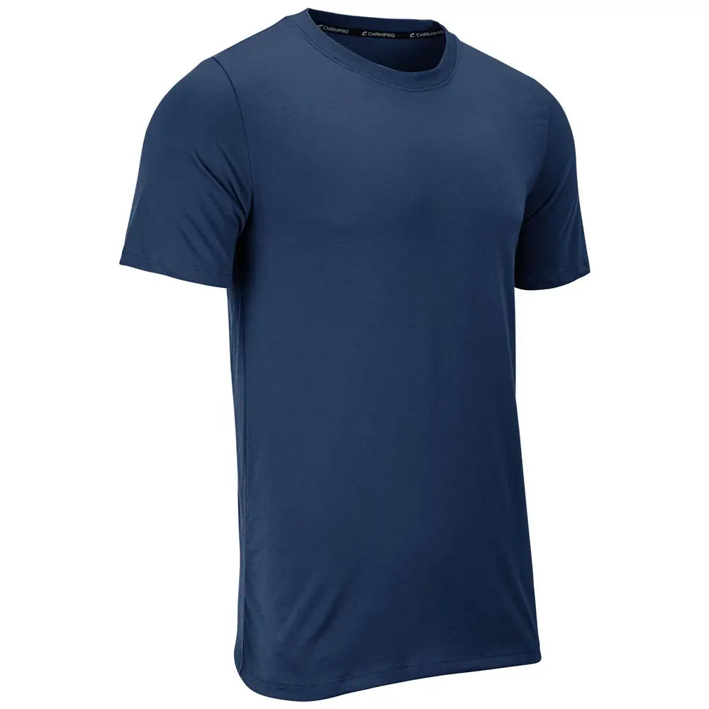 Champro T201 Tackle Crew Neck Tee - Navy - Youth Xs