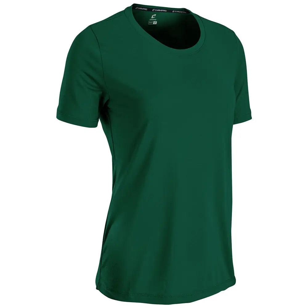 Champro T302 Rookie Crew Neck Tee - Forest Green - Ladies Xs
