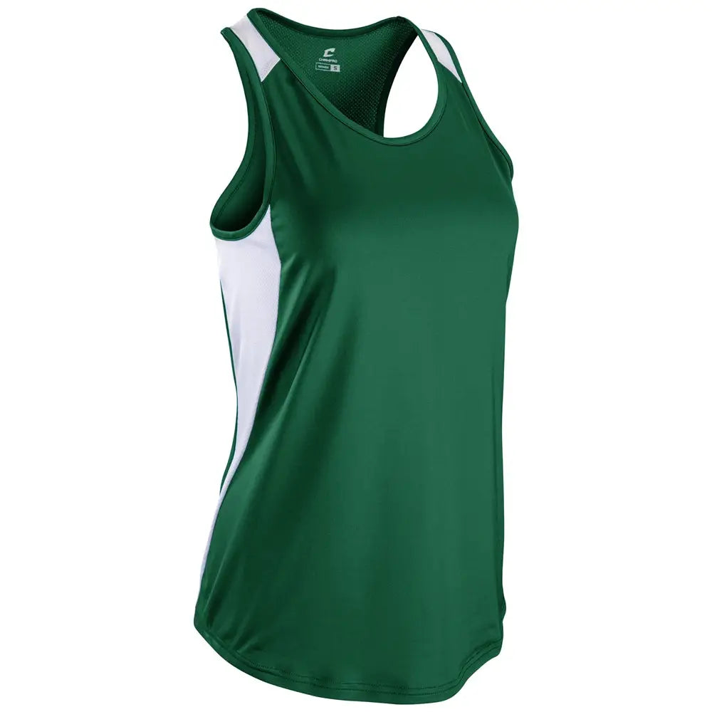Champro Trkj4 Speed Singlet - Forest Green White - Adult Xs