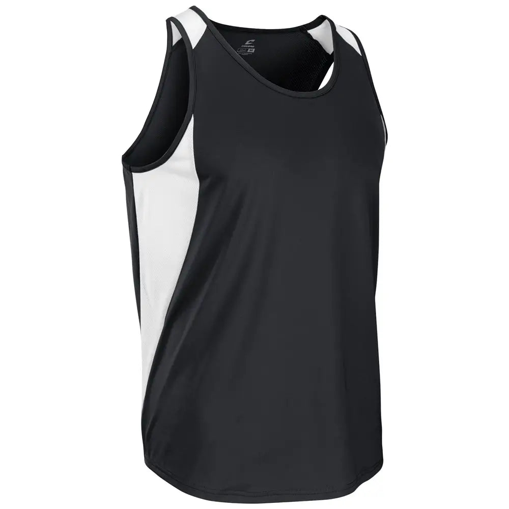 Champro Trkj5 Speed Singlet - Black White - Adult s