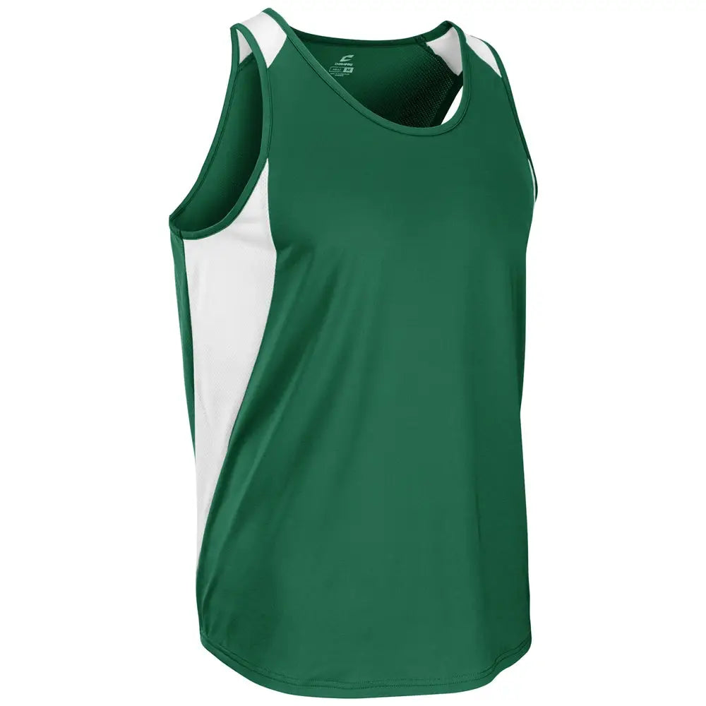 Champro Trkj5 Speed Singlet - Forest Green White - Adult s