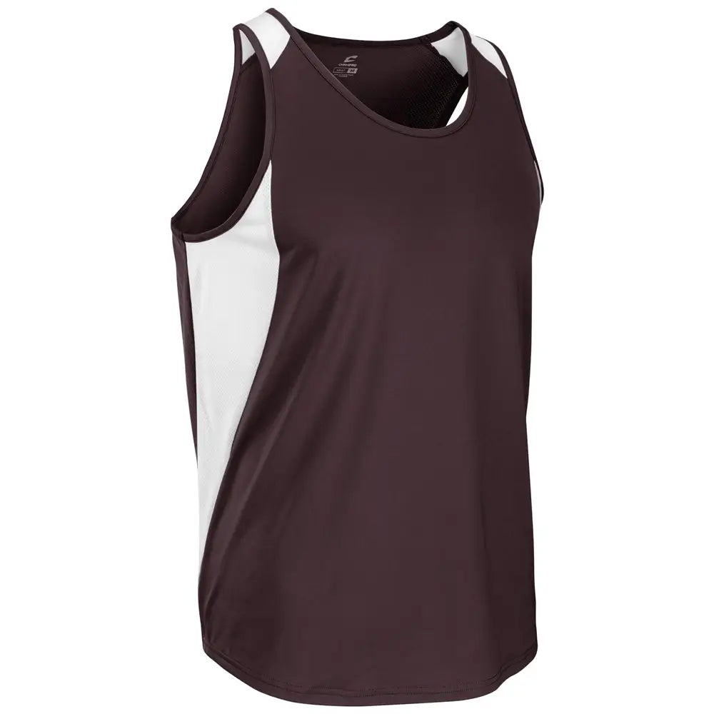 Champro Trkj5 Speed Singlet - Maroon White - Adult s