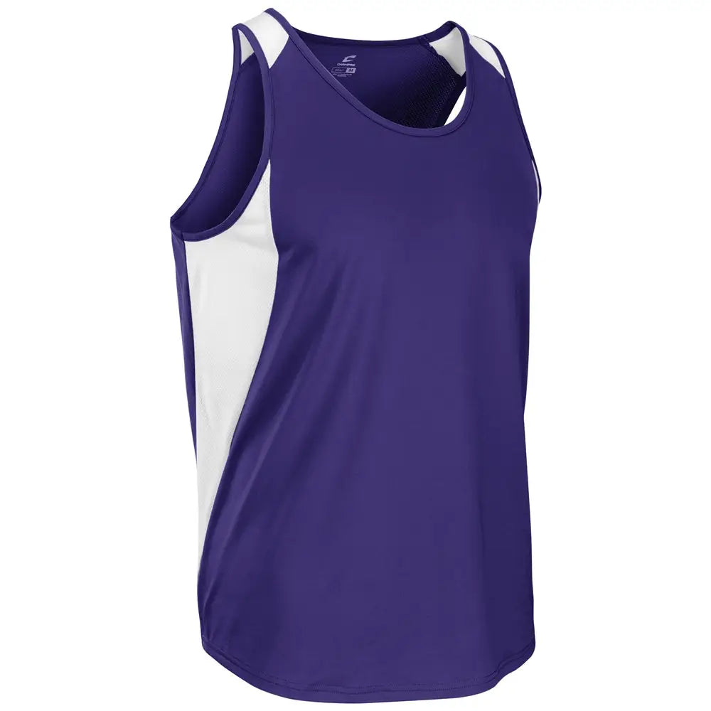 Champro Trkj5 Speed Singlet - Purple White - Adult s