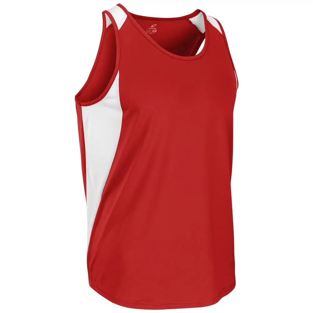 Champro Trkj5 Speed Singlet - Scarlet White - Adult s