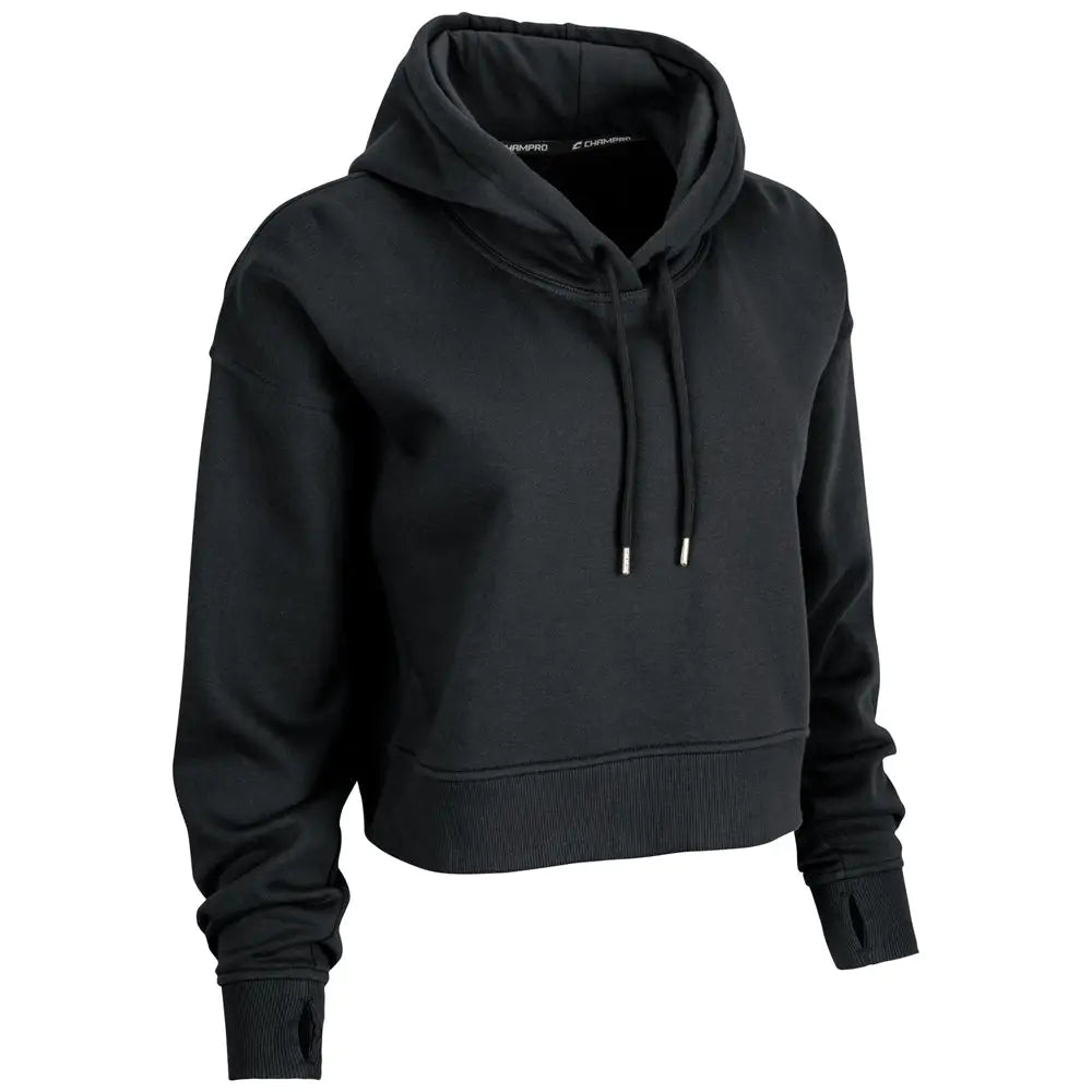 Champro Vfch1 Victory Fleece Women’s Crop Hoodie - Black - Ladies s
