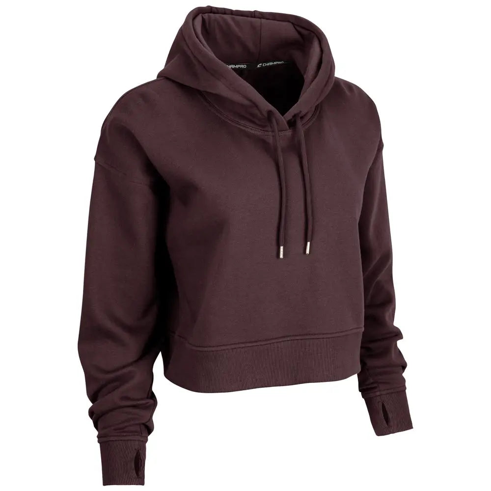 Champro Vfch1 Victory Fleece Women’s Crop Hoodie - Maroon - Ladies s