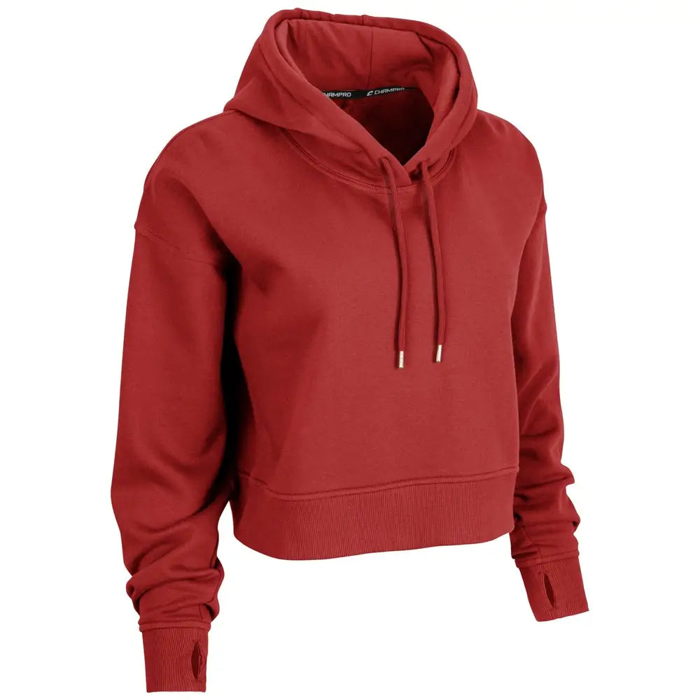 Champro Vfch1 Victory Fleece Women’s Crop Hoodie - Scarlet