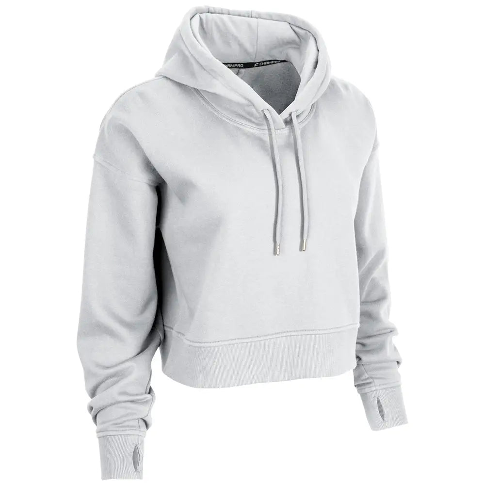 Champro Vfch1 Victory Fleece Women’s Crop Hoodie - White - Ladies s