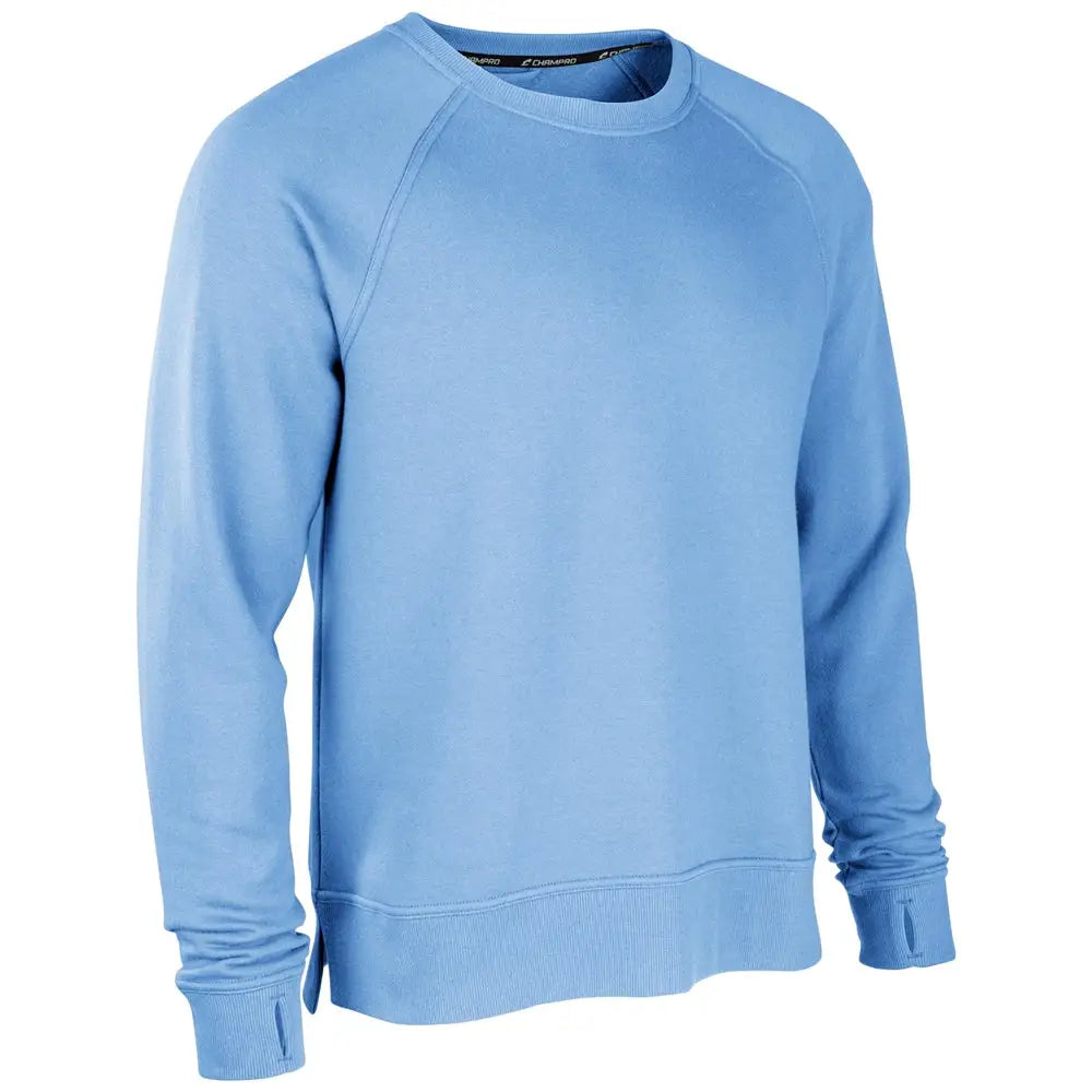 Champro Vfsh1 Victory Fleece Men’s Split Hem Crew - Light Blue - Adult s