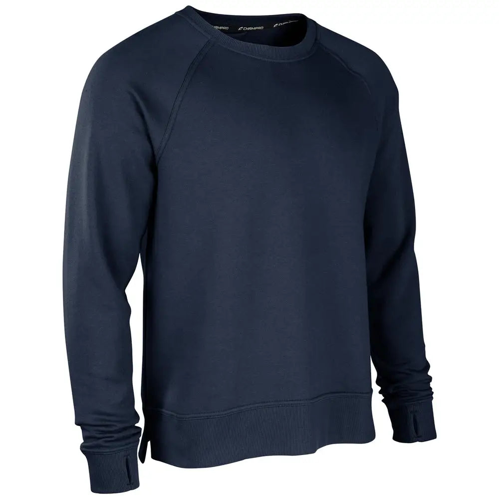 Champro Vfsh1 Victory Fleece Men’s Split Hem Crew - Navy - Adult s