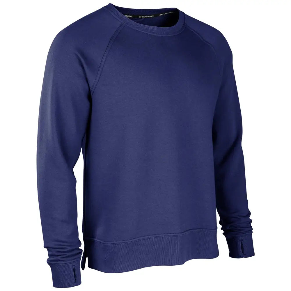 Champro Vfsh1 Victory Fleece Men’s Split Hem Crew - Purple - Adult s