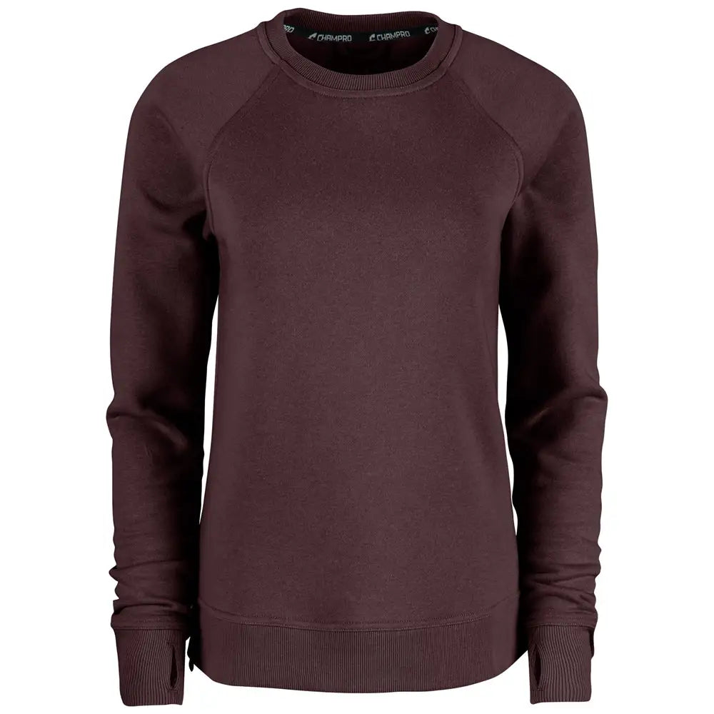 Champro Vfsh2 Victory Fleece Women’s Split Hem Crew - Maroon