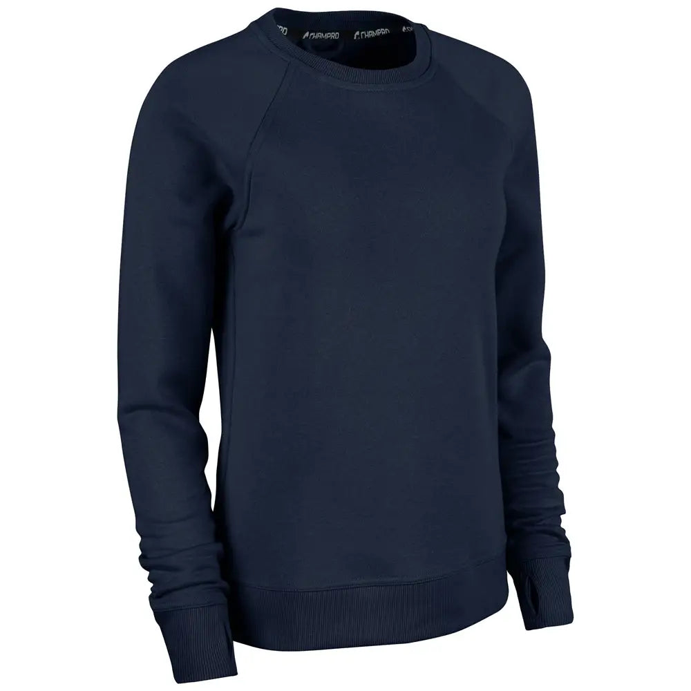 Champro Vfsh2 Victory Fleece Women’s Split Hem Crew - Navy