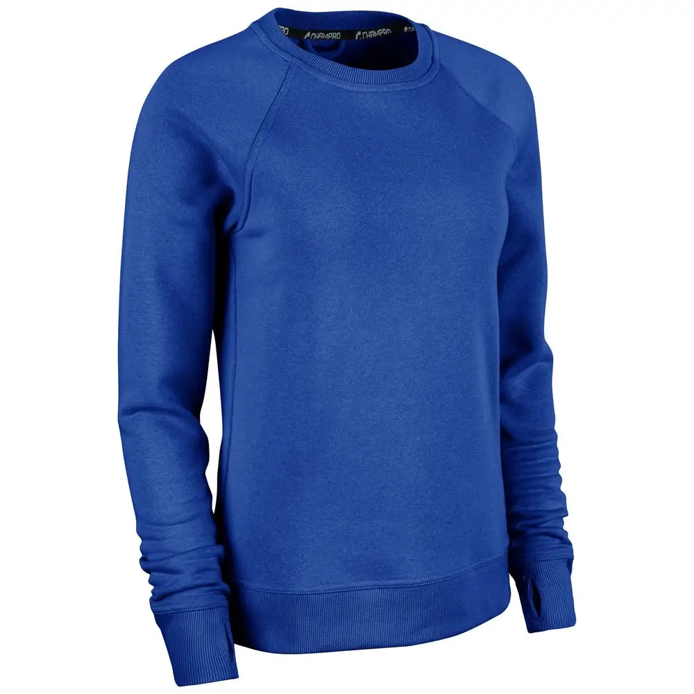 Champro Vfsh2 Victory Fleece Women’s Split Hem Crew - Royal